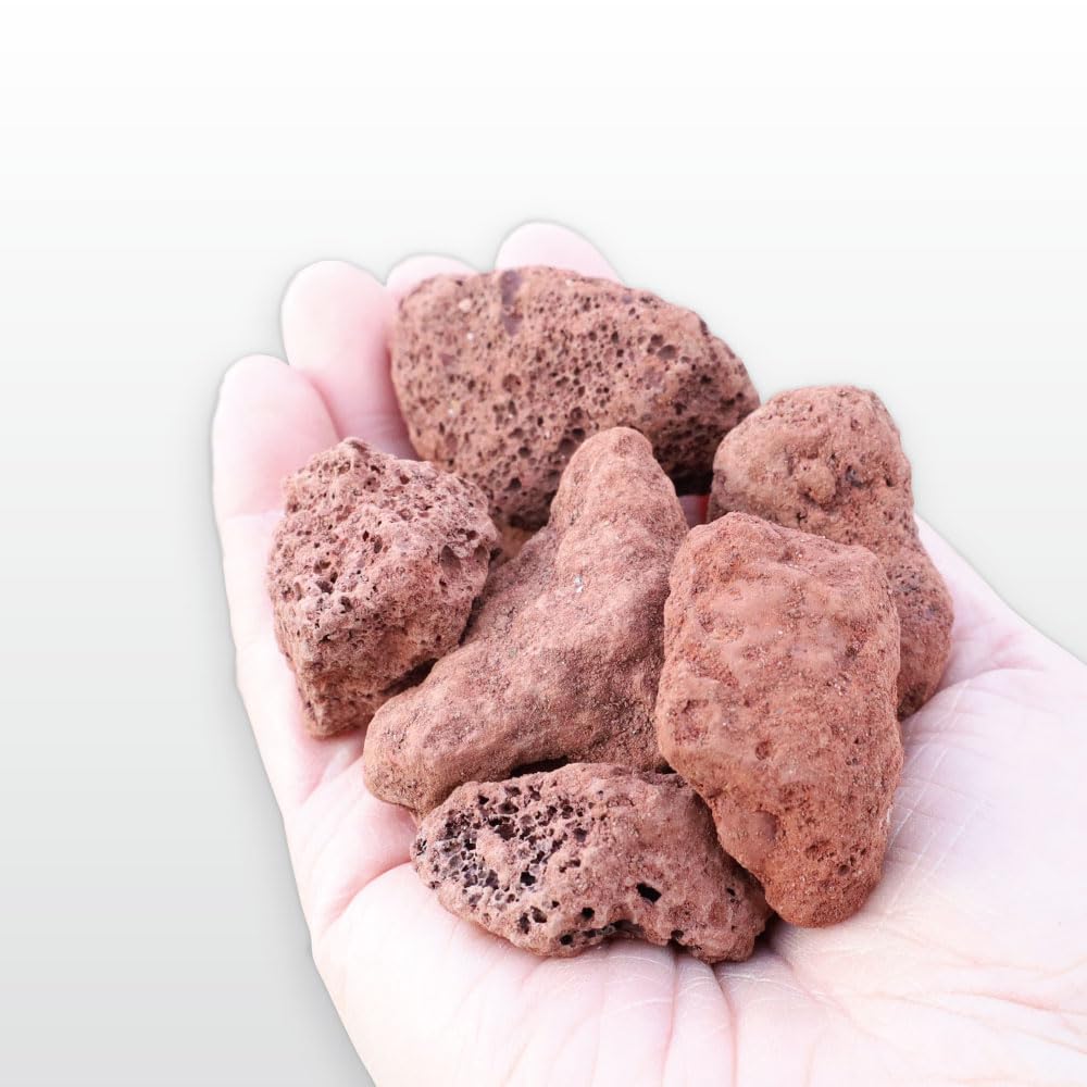 Amazon | 溶岩石砂利 赤 水槽用 20-40mm 4.5kg｜大粒火山岩で自然