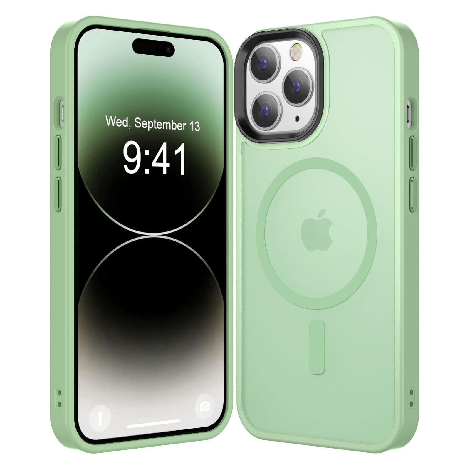 CHEZEAL Magnetic for iPhone 14 Pro Max Case [Compatible with Magsafe & Military-Grade Protection] Slim Protective Translucent Matte Phone Case 6.7