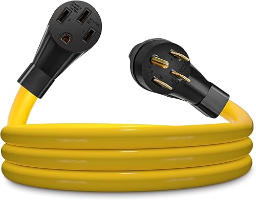 Miniatura 9 de Cable de extensión de 50 amperios para RV/EV, 4 clavijas NEMA 14-50P a 14-50R 50F/50M cable para caravanas remolques, Tesla modelo 3-S-X-Y, STW