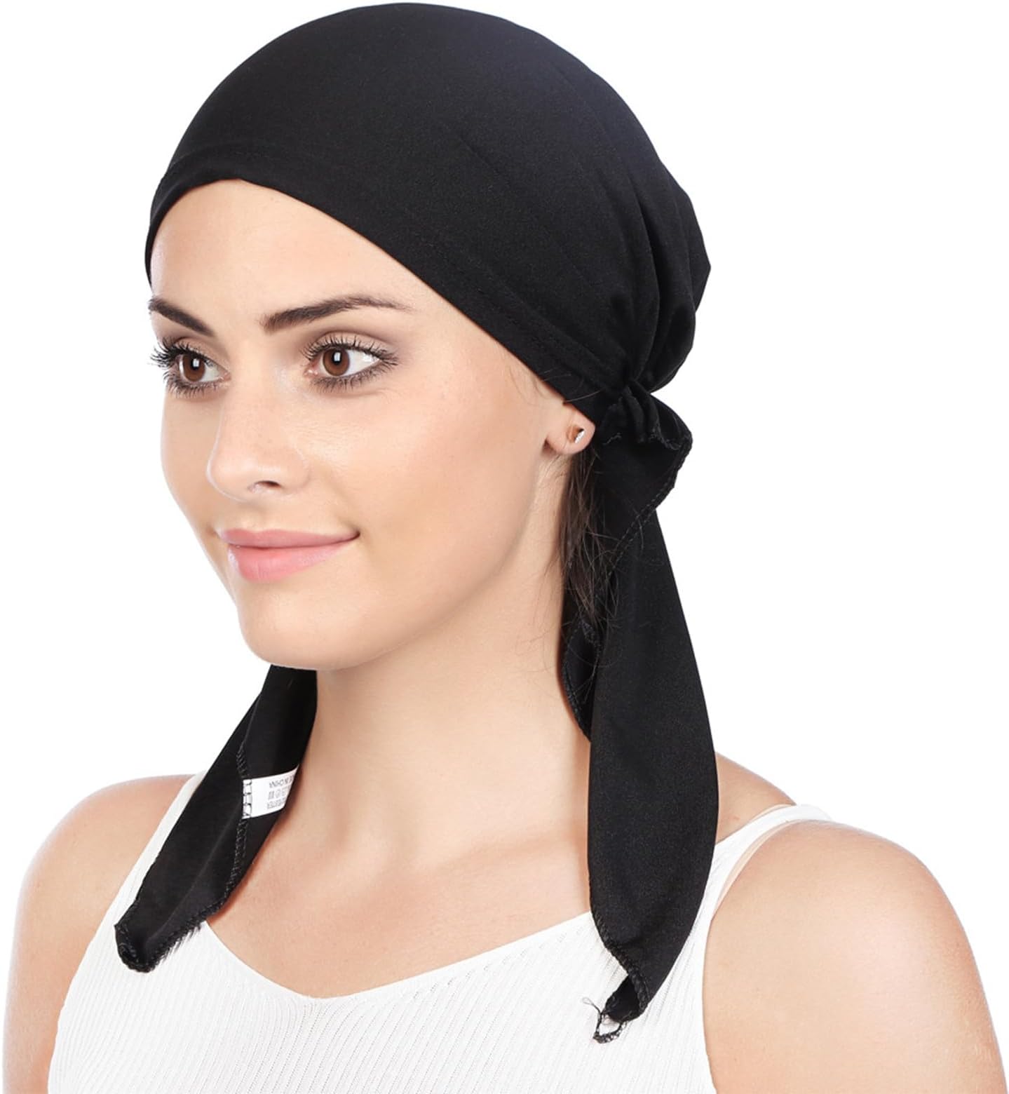 Head Scarf for Women, Chemo Headwear Pre-Tied Headwear Elastic Head Wraps Soft Head Coverings Headwrap Bandana Turban Beanie Hat Sun Protection Head Scarf for Cancer Alopecia Hair Loss