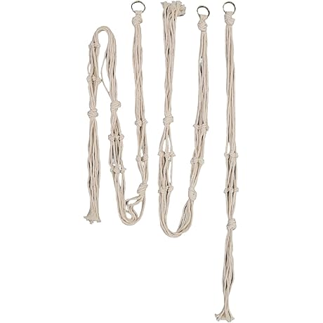 3-Piece Minimal Cotton Hanging Plant Hangers for Chic Indoor/Outdoor Decor