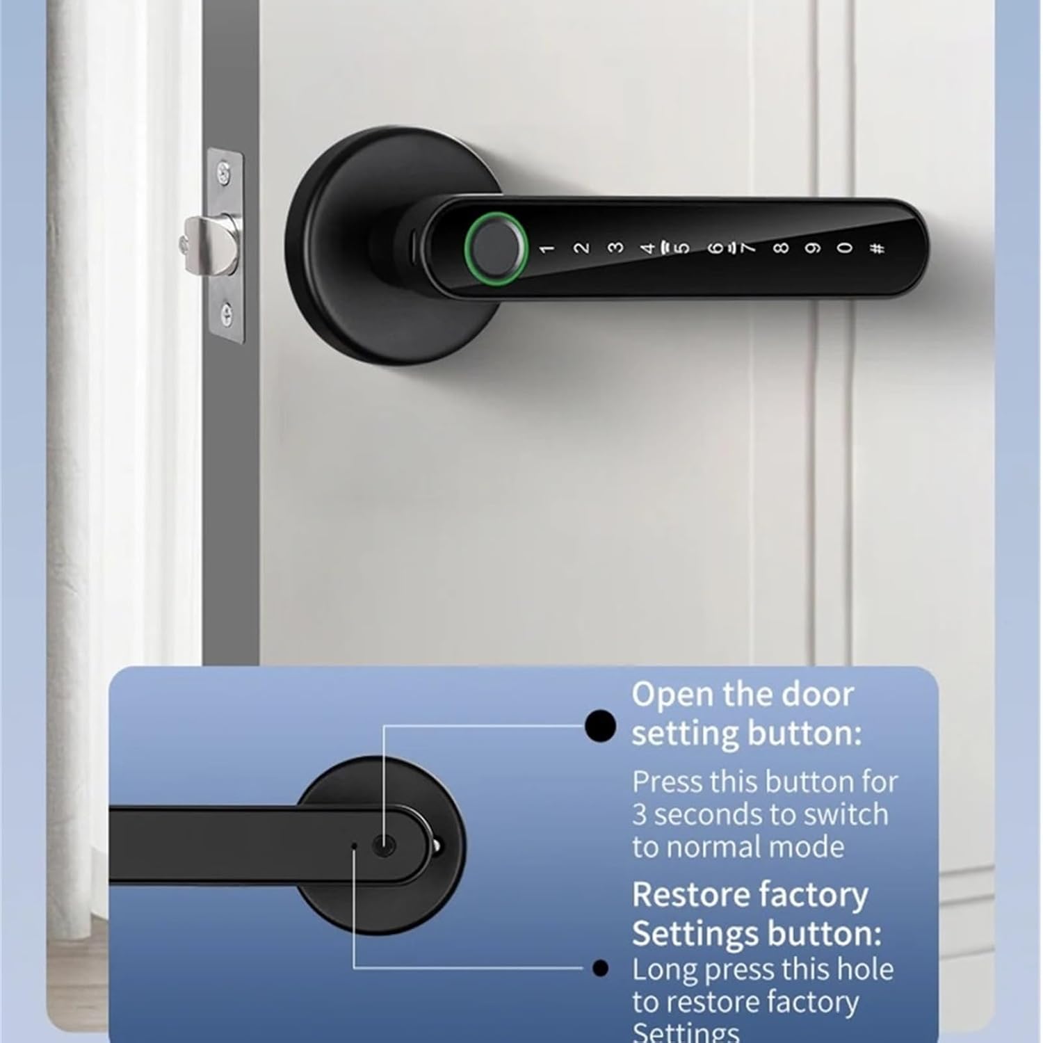 指紋ドアロック 指紋ドアロック スマートライフ 電子ドアロック 指紋/パスワード/キー/アプリ/カードロック解除 寝室やオフィスに最