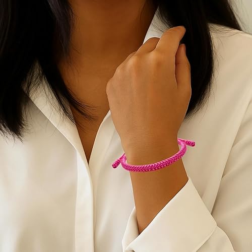 Miniatura 71 de LAMIBEE Grey Bracelet, Grey Hand Braided Rope Thread, Lucky Protection Surfer Bracelet, Wrist Wrap Bracelet, String Rope Bracelet for Him Her, Women