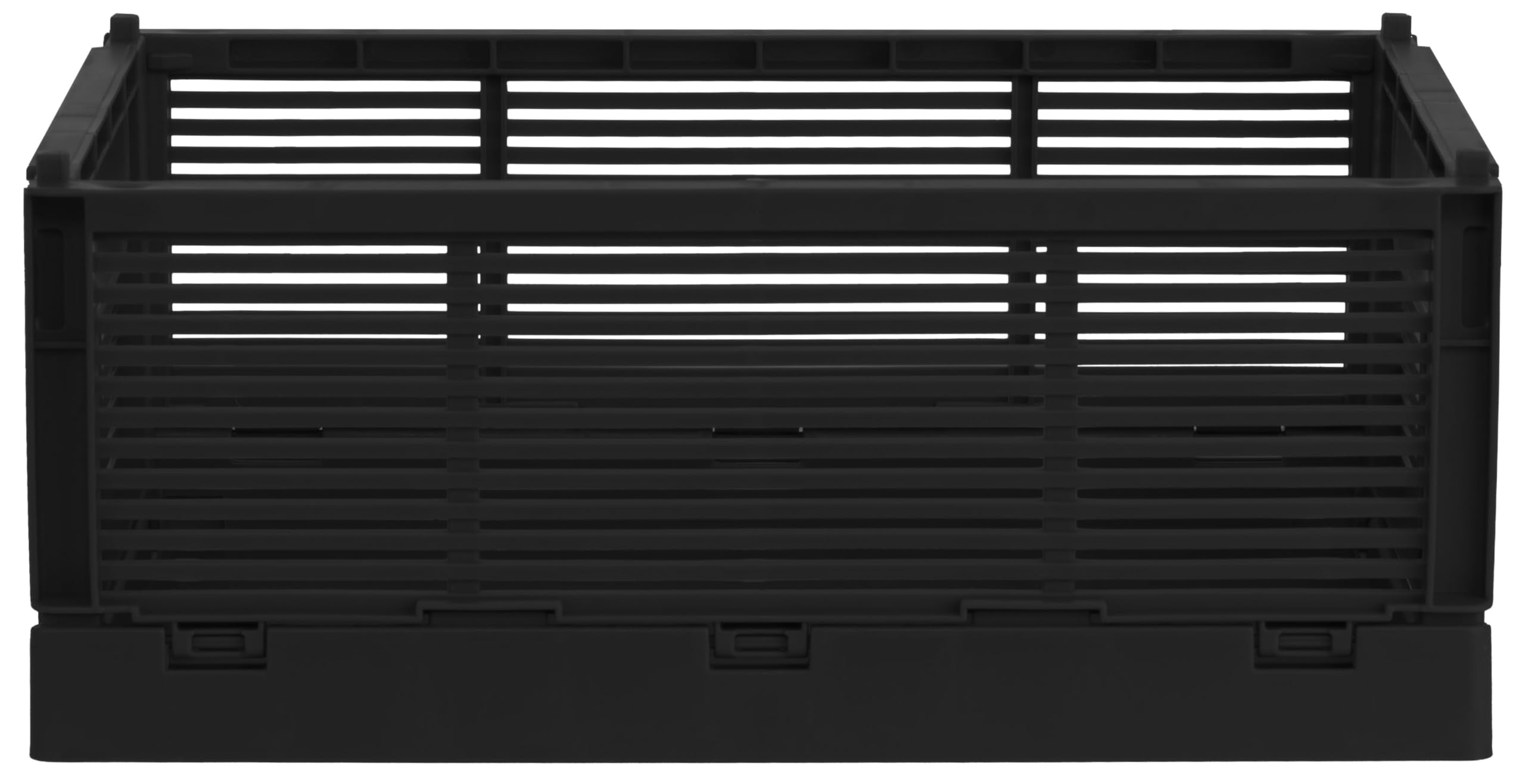 Brandsseller Caja plegable XL Juego de 3 Cesta de la Compra robusta Cesta de Transporte apilable Caja de Almacenaje - Negro