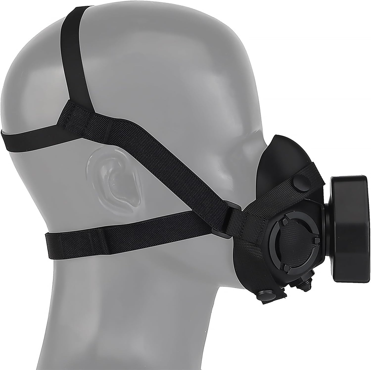 Airsoft Half Face Paintball Mask, Special Operations Adjustable Half-Mask Tactical Costume Accessories Built-in Microphone