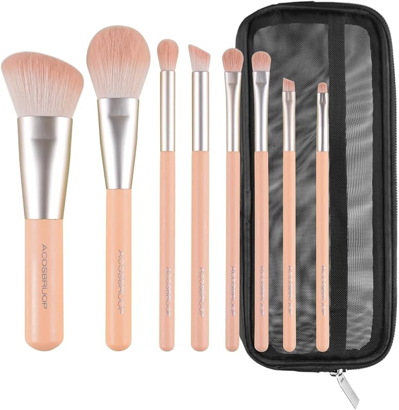 Kit de 8 pincéis de maquiagem ACOSBRUOP com estojo
