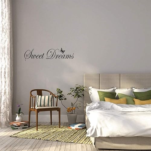 Miniatura 3 de Sweet Dreams - Adhesivo de pared de vinilo sobre la puerta, para dormitorio, gimnasio, aula, hogar, cita de decoración artística para motivación e