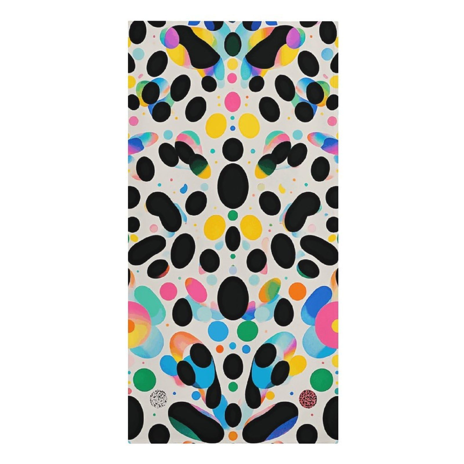 QMNLKH Glitter Rainbow Polka Dot Beach Towel for Women, Large Microfiber Pool Towel for Men, Absorbent Swim Towels for Home, Lightweight Bath Towels for Camping, Yoga, 30.3"x61.4"