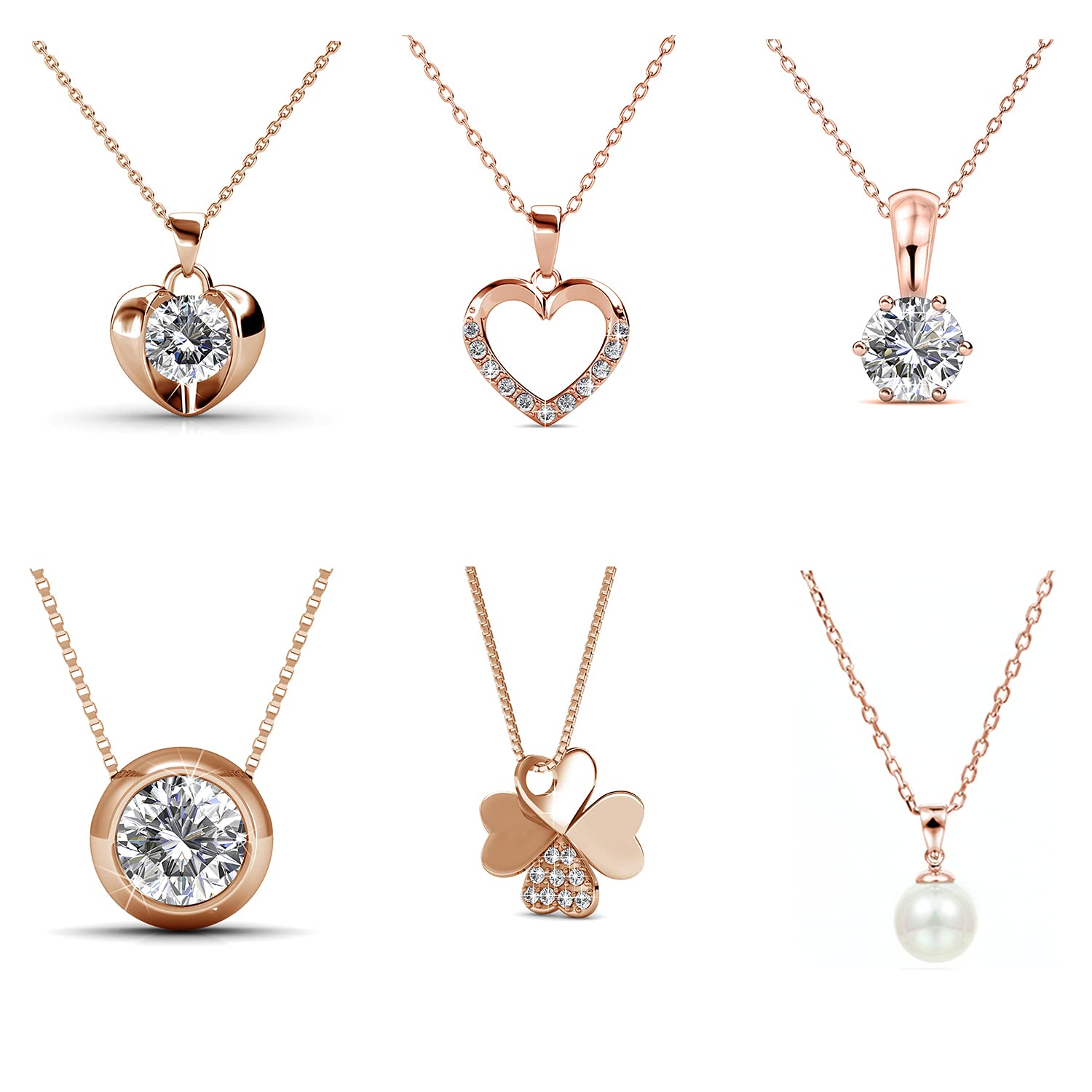 Adventskalender Herz 14 Schmuck 18 Karat Roségold und Messing mit österreichischen Kristallen - Geschenk zum Geburtstag, Muttertag, Weihnachten, Kristall, Kristall