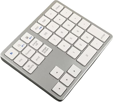 Wireless Tenkey, Small Number Keyboard - 35 Keys Numeric Keyboard, Silently Handheld, Compact Keypad for Personal PC for Efficient Typing
