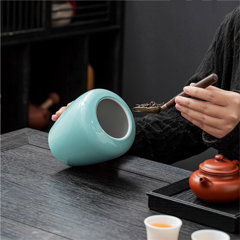 Set Da Tè Contenitore for la conservazione del tè in ceramica Barattolo sigillato for uso domestico Barattolo for il tè del risveglio Set da tè cinese Set di scatole regalo con doppio barattolo Baratt