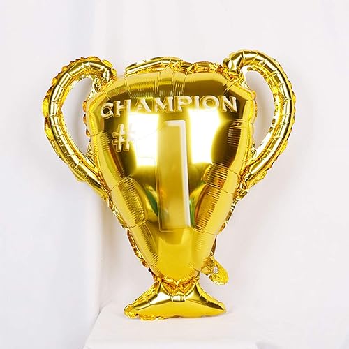 Miniatura 4 de Juego de globos de fiesta de fútbol, globo de trofeo de campeonato y globos de aluminio de fútbol para cumpleaños, baby shower, boda, aniversario,
