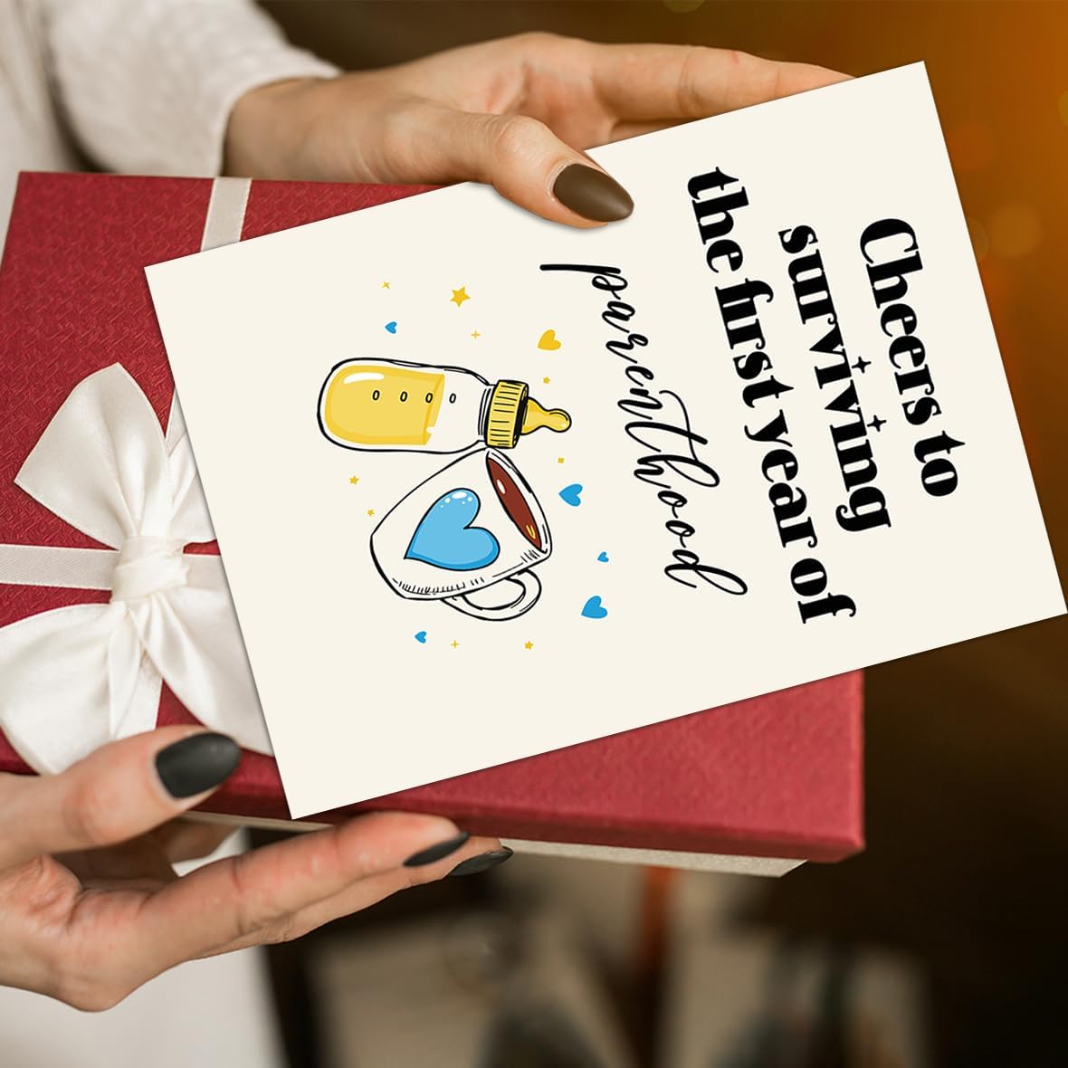 1st Birthday Decorations Boy, First Birthday Card Girls, Happy 1st Birthday Card, Humorous One Year Birthday Gift - Image 6