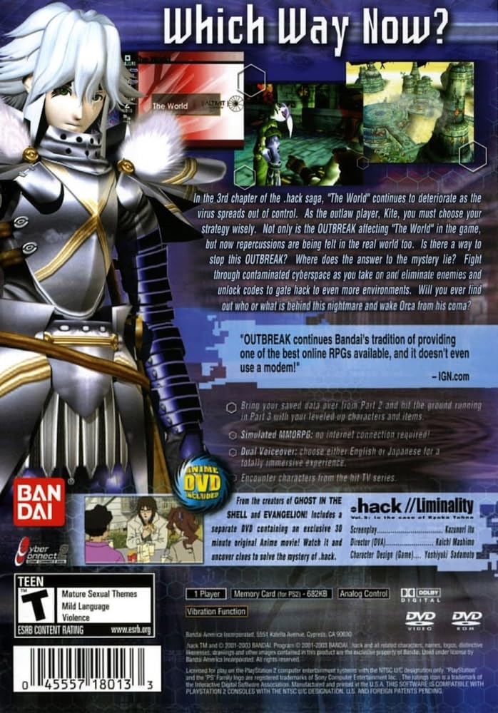 Amazon.com: Dot.hack, Part 3: Outbreak - Playstation 2 (Renewed