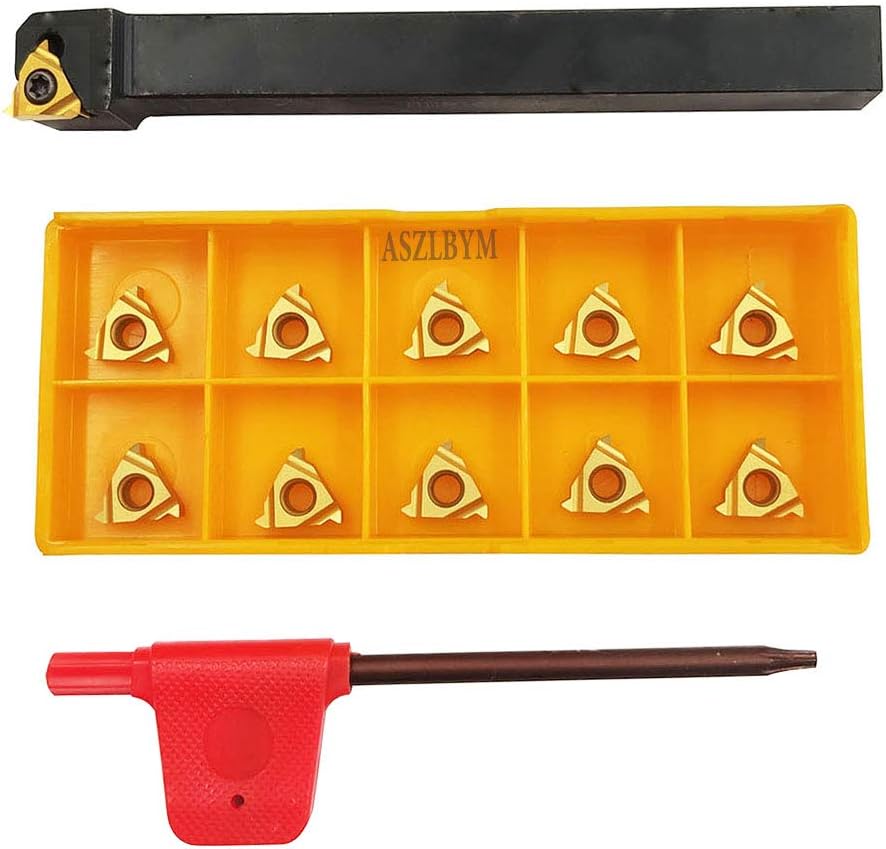 3/8" Lathe Threading Turning Tools with Threading Threading Indexable Turning Inserts (3/8" SER1010H11)