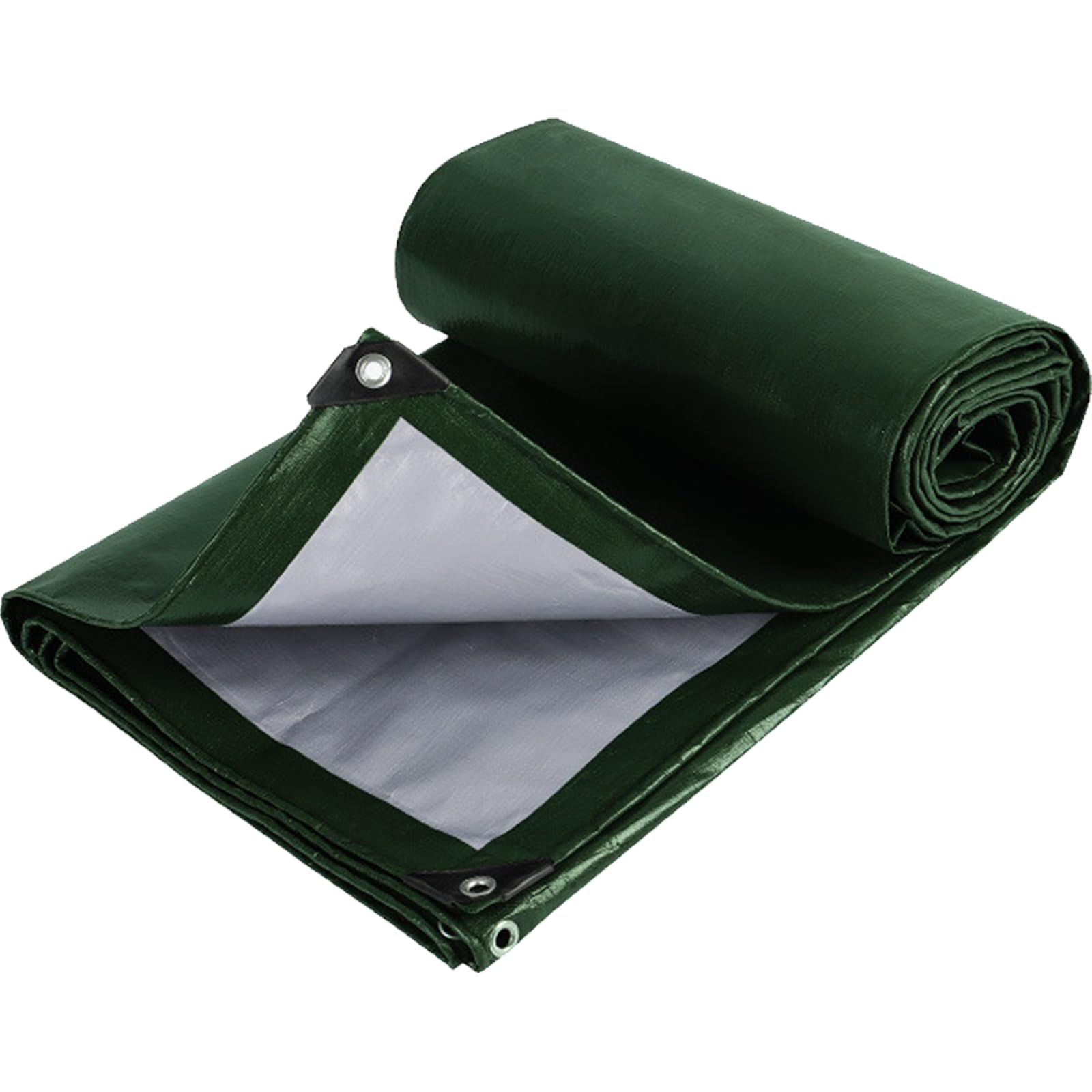 YQBFTC Tarpaulin Waterproof Heavy-Duty for Outdoor 120g/m²,Green Polyethylene Tarp Cover With Reinforced Eyelets UV Protection,Weatherproof,Tear Resistant for Patio Enclosures for Plants Gardens(3x4M)