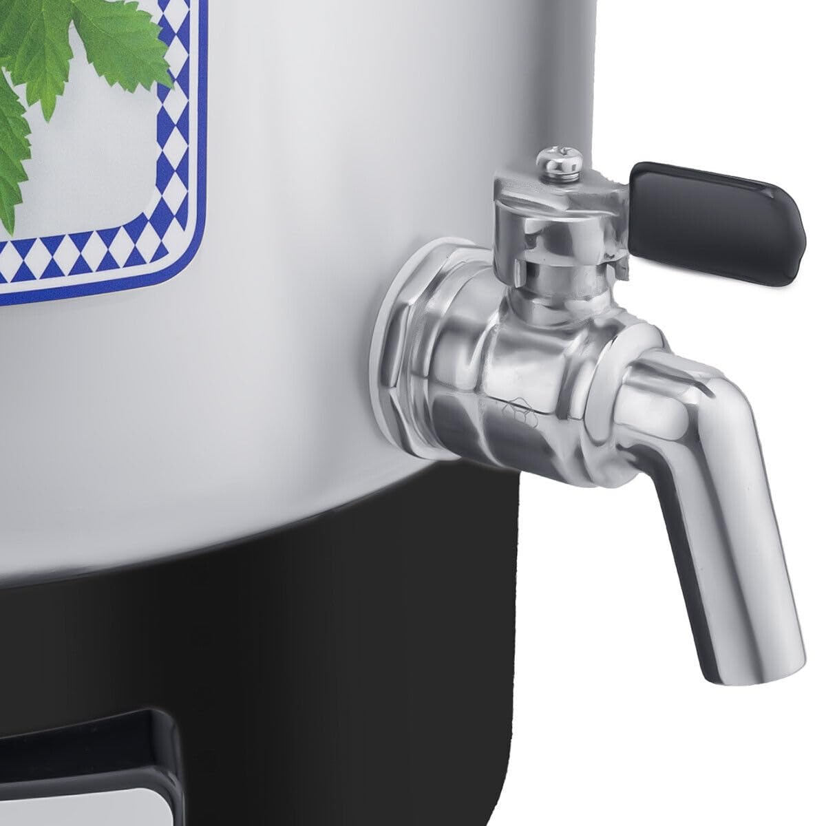 Bielmeier Maischekessel 29 L Edelstahl 2000 W mit 3/4 Zoll Auslaufhahn | Sudkessel zum Bier selber brauen, auch als Einkochautomat und Glühweinkocher nutzbar, Made in Germany, für Hobbybrauer
