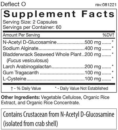 Miniatura 2 de D'Adamo Personalized Nutrition Deflect Lectin Blocker (Blood Type O) - 120 cápsulas vegetarianas. Potenciador del metabolismo. Apoyo inmunológico.