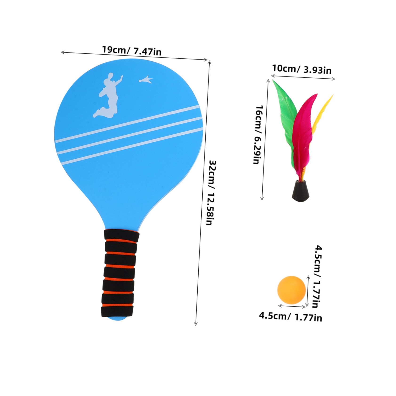 Abaodam Set Raquettes Badminton Garçon Fille et Kit Multisport pour Intérieur et Extérieur Apprentissage Facile des Sports de Raquette