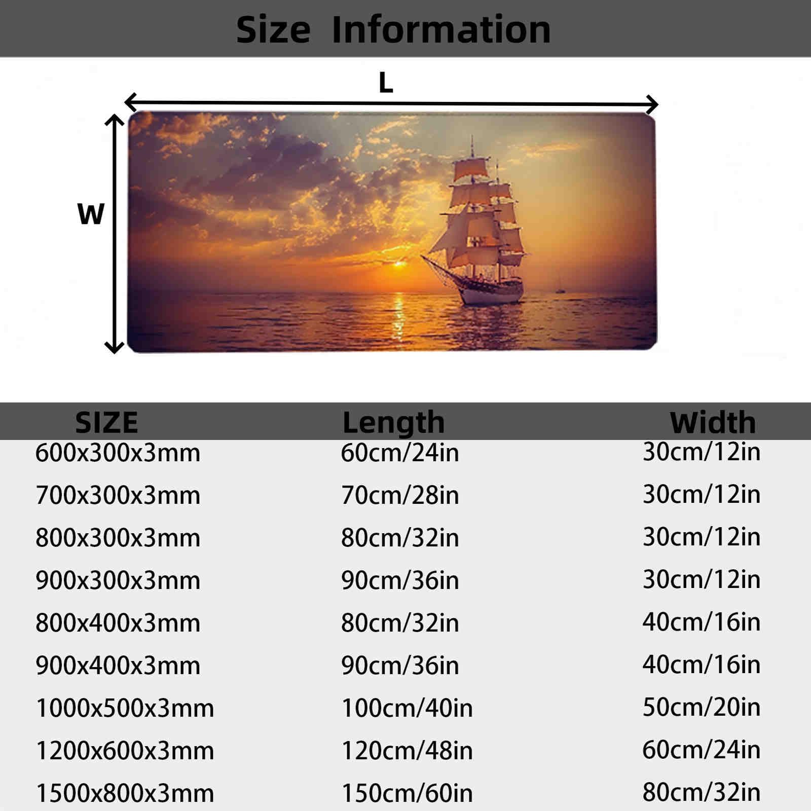 Tappetino Mouse XXL Barca a Vela Tappetino Mouse Gaming 120 x 60 cm Mouse Mat con Bordi Cuciti, Impermeabile Antiscivolo Tappetino Scrivania Giallo Tappetino Gaming Adatto per Ufficio Gioco X-1