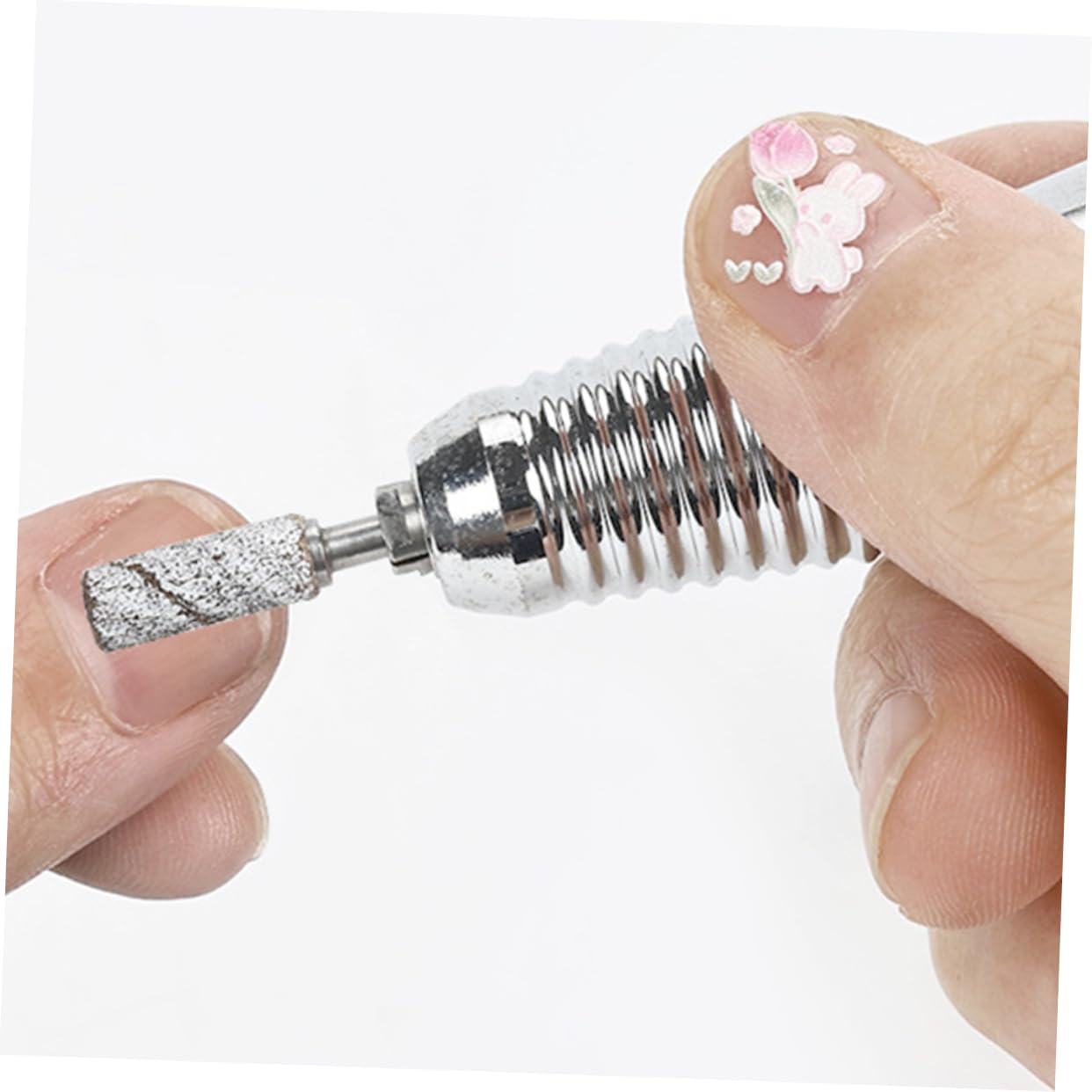 FRCOLOR 5 Piezas equipo brocas para cutículas de uñas bloquear para uñas clavo de punto pedicure corta unhas cabezales de pulido para uñas broca para cutículas Acero inoxidable