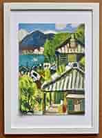 Amazon.co.jp: 鈴木信太郎 「長崎の古い家」 画集画 A4額入り