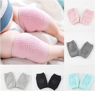 Baby Knee Pads, Dualshine 5 Pairs Baby Crawling Anti-Slip Knee Pads, Unisex Baby Toddlers Elbow Kneepads Safety Protector Suitable for 0-24 Months