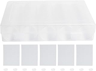 100PCS Transparent Coin Storage Box 17, 20, 25, 27,30mm Round Coin Capsules Containers Protector, Clear Plastic Coin Capsules for Collectibles Organization