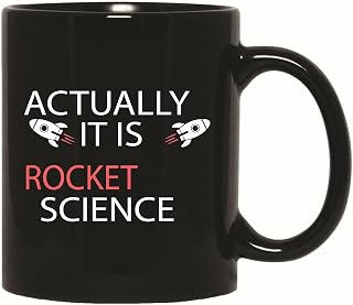 Gift for Scientists Space Rocket Science Humor 11oz 15oz Black Coffee Mug