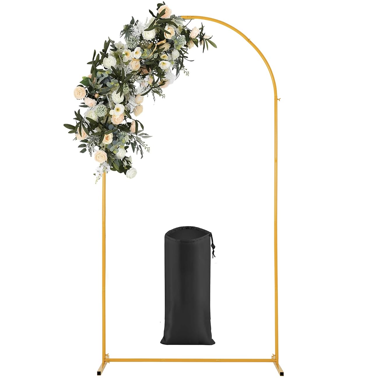 Vincidern 6.6FT Metal Wedding Arch Backdrop Stand
