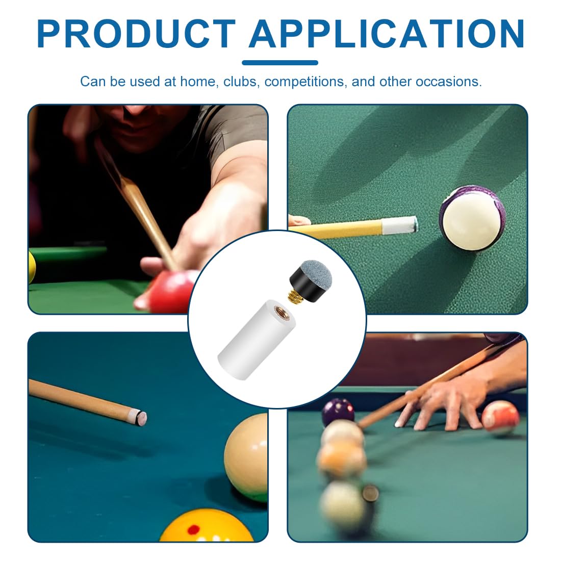 15 Pcs Punte di Ricambio per Stecche da Biliardo,Applicabile per Stecca da Biliardo,Accessori Biliardo,Facili da Installare
