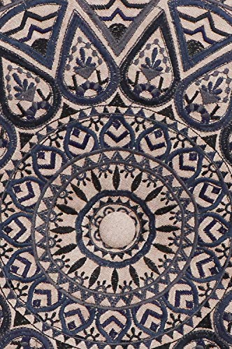 Runder Pouf Sitzpouf aus Baumwolle Aziza Schwarz ø 50cm Rund Mit Füllung | Sitzkissen Bodenkissen Kissen Orientalisch… – Bild 6