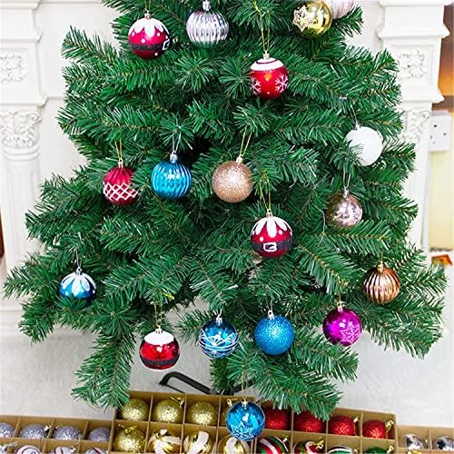 BSTMOME 16 Pack 6CM Hanging Christmas Baubles Ornaments Christmas Balls Tree Ornaments Shatterproof Christmas Balls Ornaments Xmas Decorations for Festival Holiday Wedding Party Decoration (Green)