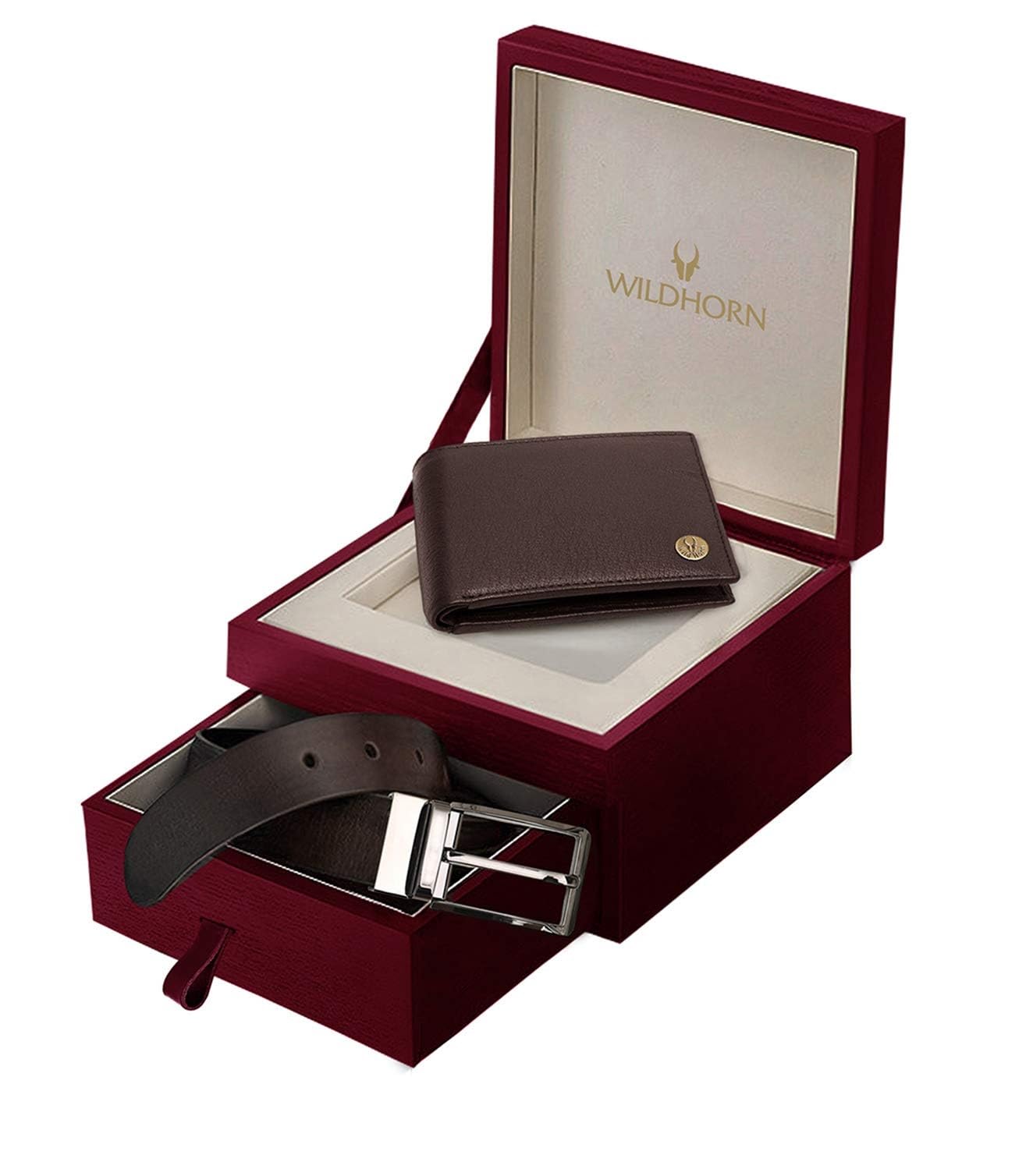 wildhorn Gift Hamper for Men I Leather Wallet & Belt Combo Gift Set I Gift for Friend, Boyfriend,Husband,Father, Son etc (BROWN1)-picture-45
