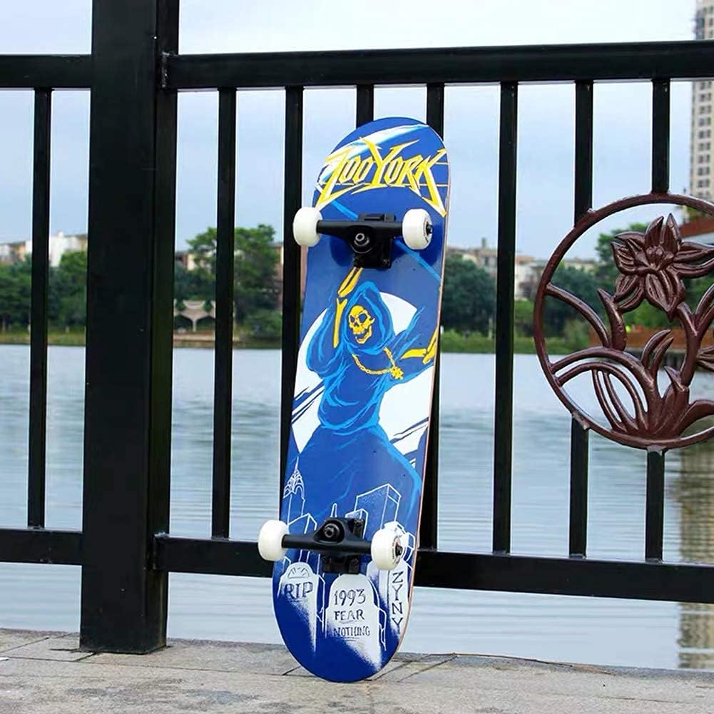 Alomejor 1 Paire de Skateboard Trucks 4-8 Pouces Rayures Skateboard Cendres polies Tonnerre Trucks pour Skateboard Noir