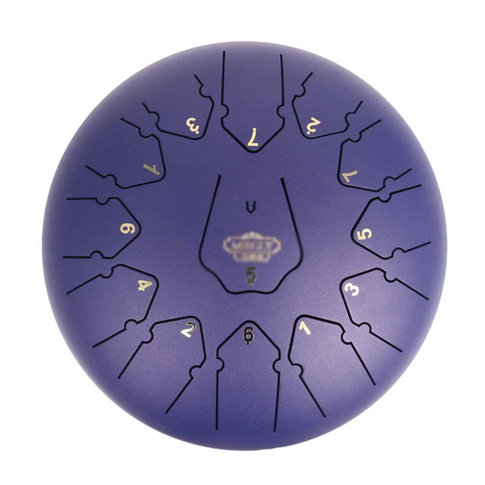 Strumento percussioni da 12 pollici a tamburo da 12 pollici da 12 pollici in acciaio, Tambourine con bacchette, borsa tote, regalo per principianti e amanti dello yoga, meditazione (Color : A)
