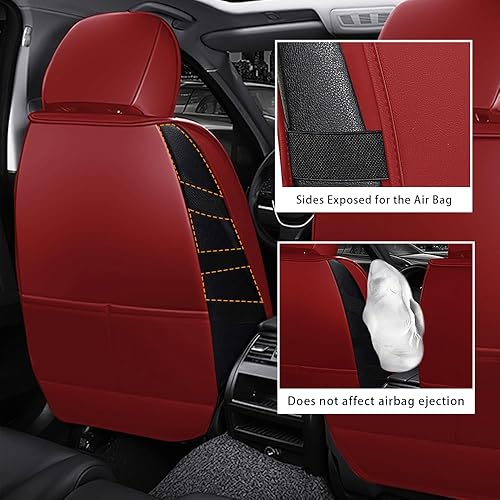Miniatura 4 de Funda de asiento de automóvil para Mazda CX-30 2020-2023, 2 asientos, de piel napa, impermeable, antideslizante, compatible con bolsa de aire, fácil