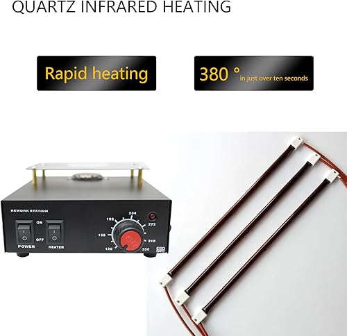 Miniatura 2 de INTBUYING Estación de precalentamiento de la máquina del precalentador 853B 220V AC 540W BGA Estación de retrabajo Mesa de desoldadura Tabla de