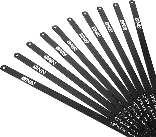 Miniatura 2 de DNA Motoring TOOLS-00108 - Hoja de repuesto para sierra para metales, paquete de 10, hoja de repuesto de acero al carbono pesado de 12 pulgadas con