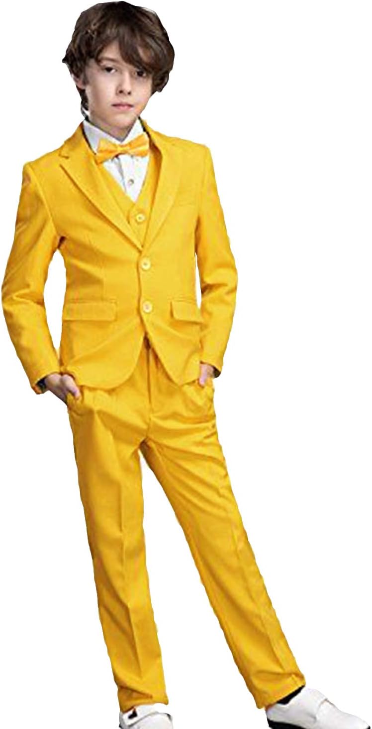 Boys' Suit Three Pieces Suit Notch Lapel Classic Fit Formal Dress Tuxedo Set