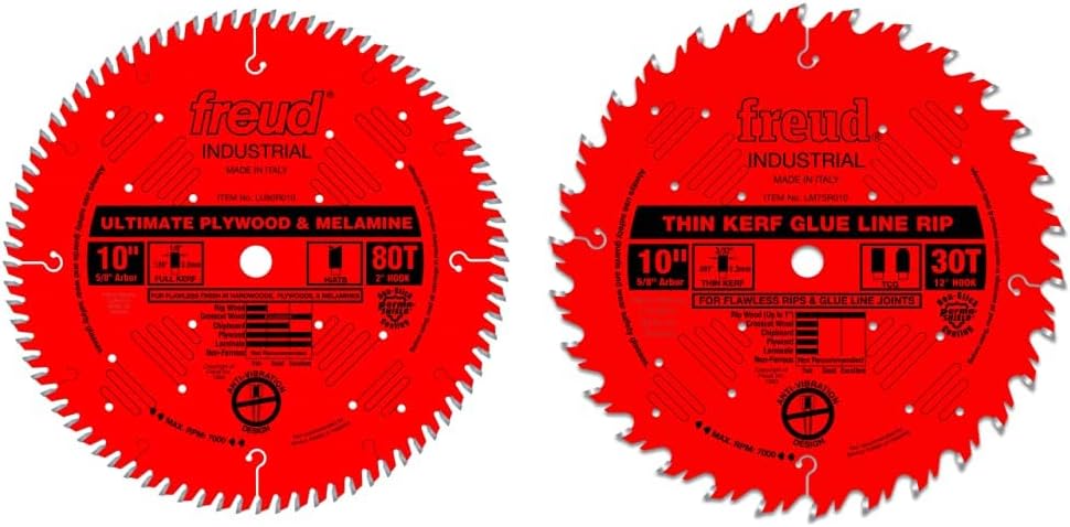 Freud 10-Inch Plywood & Melamine and Industrial Thin Kerf Glue Line Ripping Saw Blades