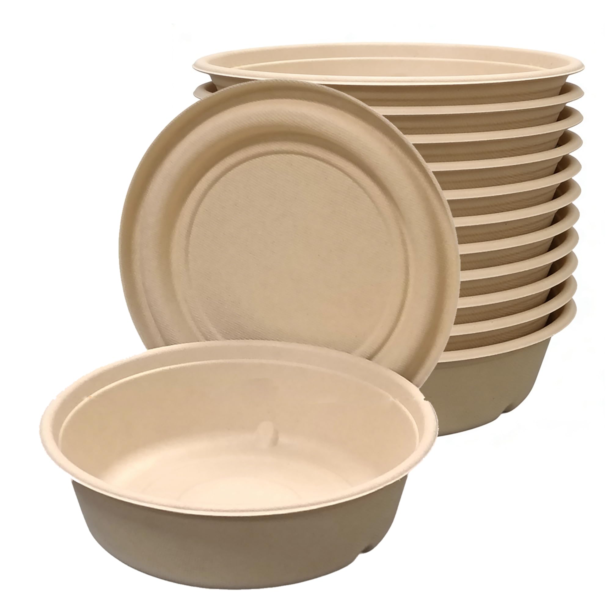 View 1 of 100 Pack 34 oz Disposable Soup Bowls with Lids for Soup Salad Meal Prep