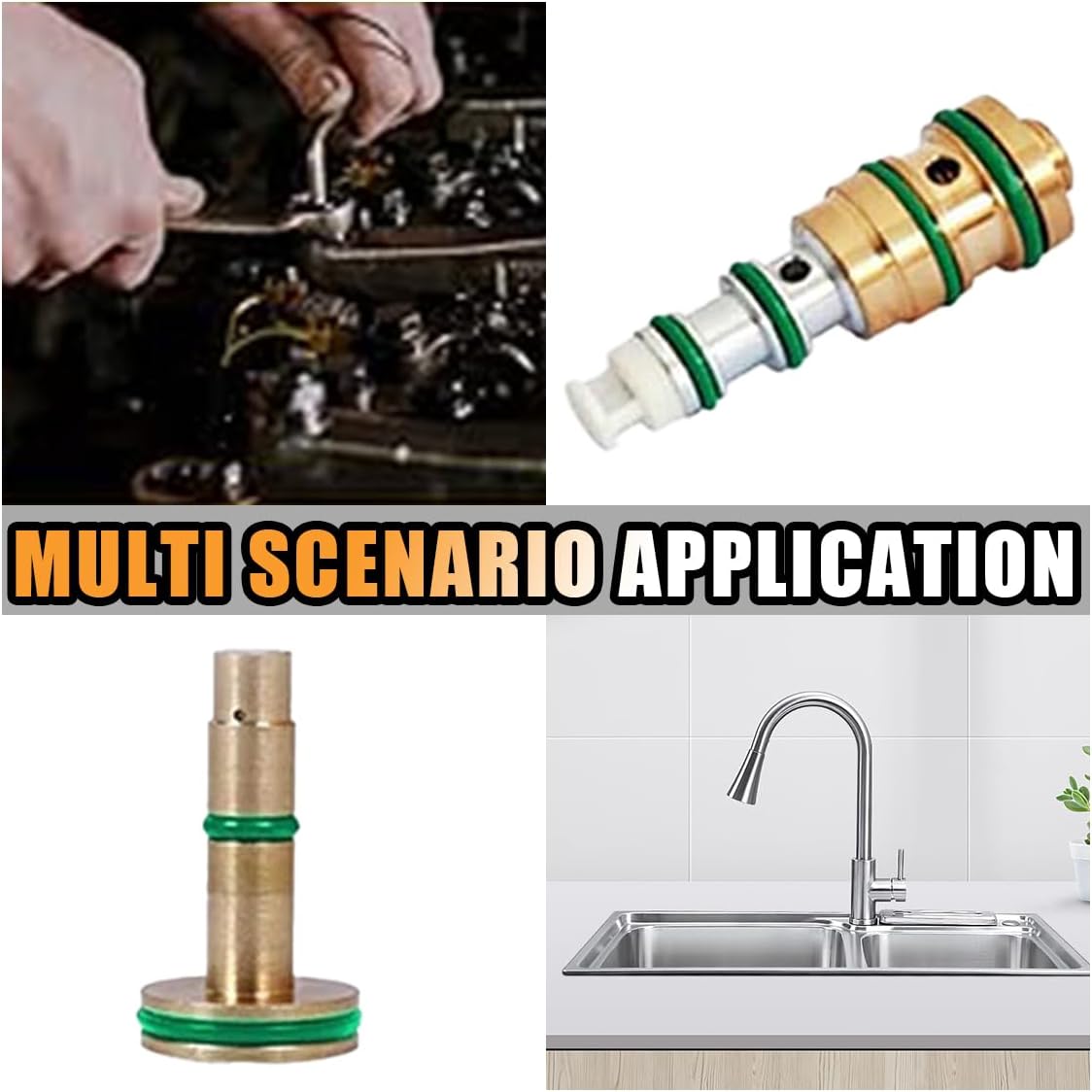 270PCS Car O-Ring Assortment Kit Set, Rubber O-Ring Seal Kit, Automotive General Purpose Gasket Washer for Professional Plumbing, Faucet, Mechanic, Repairs, Air or Gas Connections (Green)