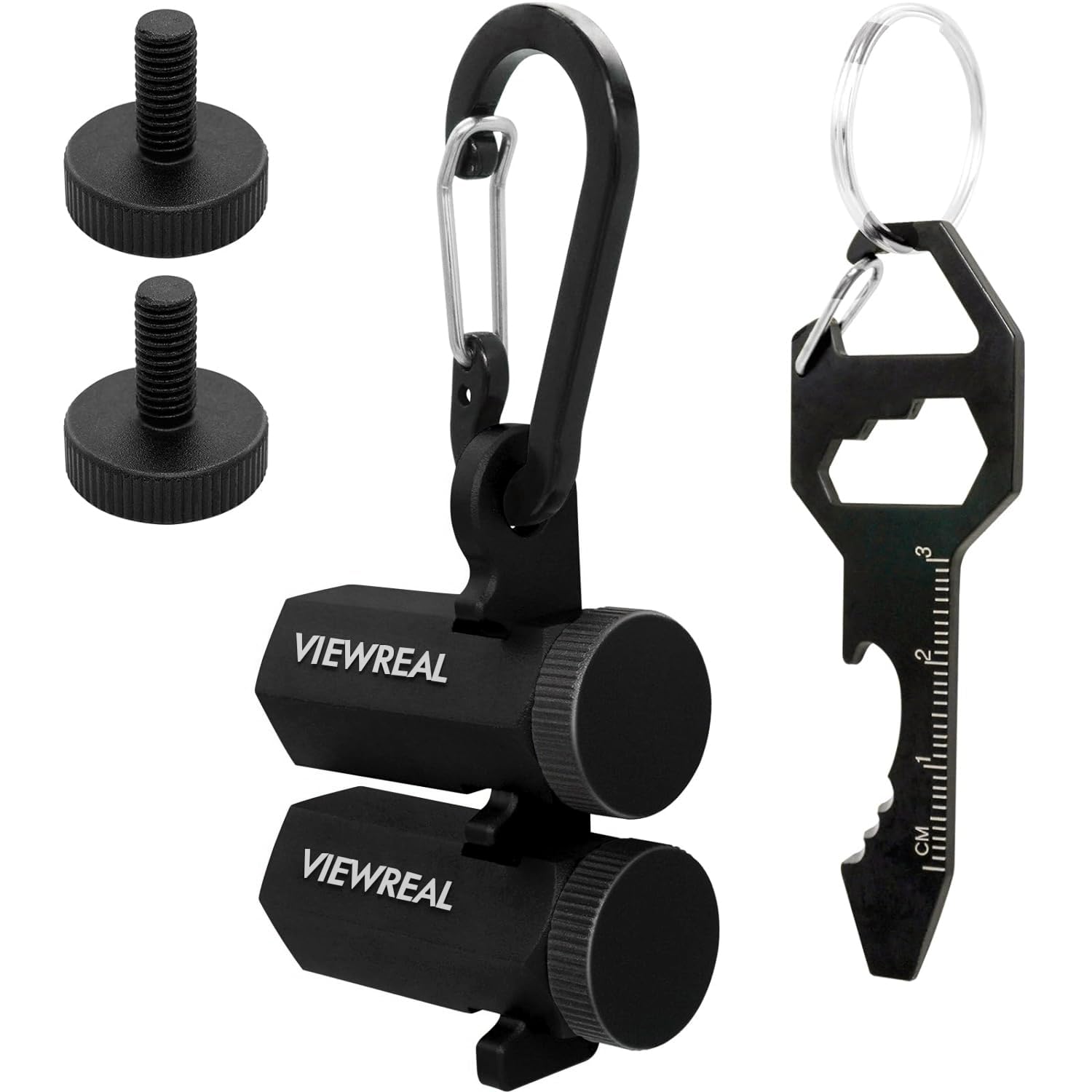 ViewReal Premium Tall Stair Gauges for Framing Square Anti-Slip, Anodized Aluminum Alloy, Precision Layout Tools for Carpentry, Includes Holder and Multi-Use Keychain