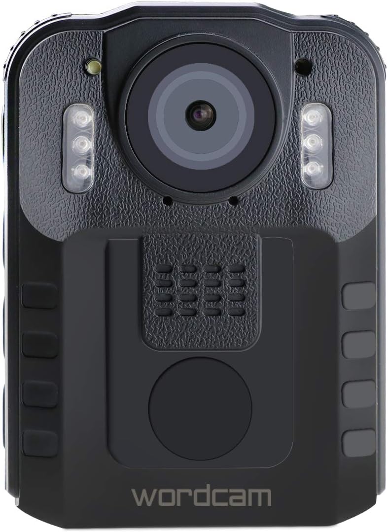 Wordcam Body Worn Camera Portable Video Recorder for Police Law Enforcement,Night Vision Security DVR 120 Degree Lens,with 32GB External Removable Memory Card (Black)