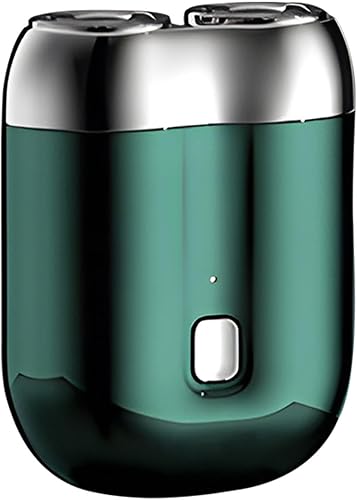 Afeitadoras eléctricas para hombres, afeitadora portátil de material de aleación de aluminio, diseño de cabezal de doble cortador, maquinilla de