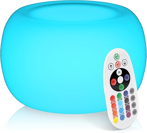 MoNiBloom Mesa de cĂłctel LED de 16 pulgadas para bar con control remoto, recargable, 16 colores RGB cambiantes, mesa de pub iluminada, tambor MoNiBloom Mesa de cĂłctel LED de 16 pulgadas para bar con control remoto, recargable, 16 colores RGB cambiantes, mesa de pub iluminada, tambor