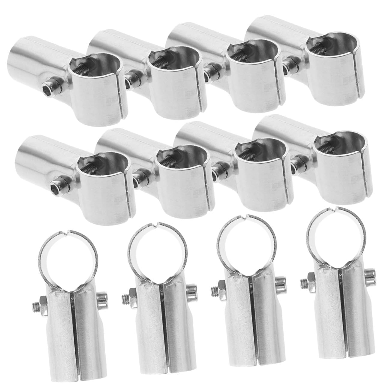 Morsetto Tubo in Acciaio Inox a T 25mm, 12 Pezzi per Recinzione