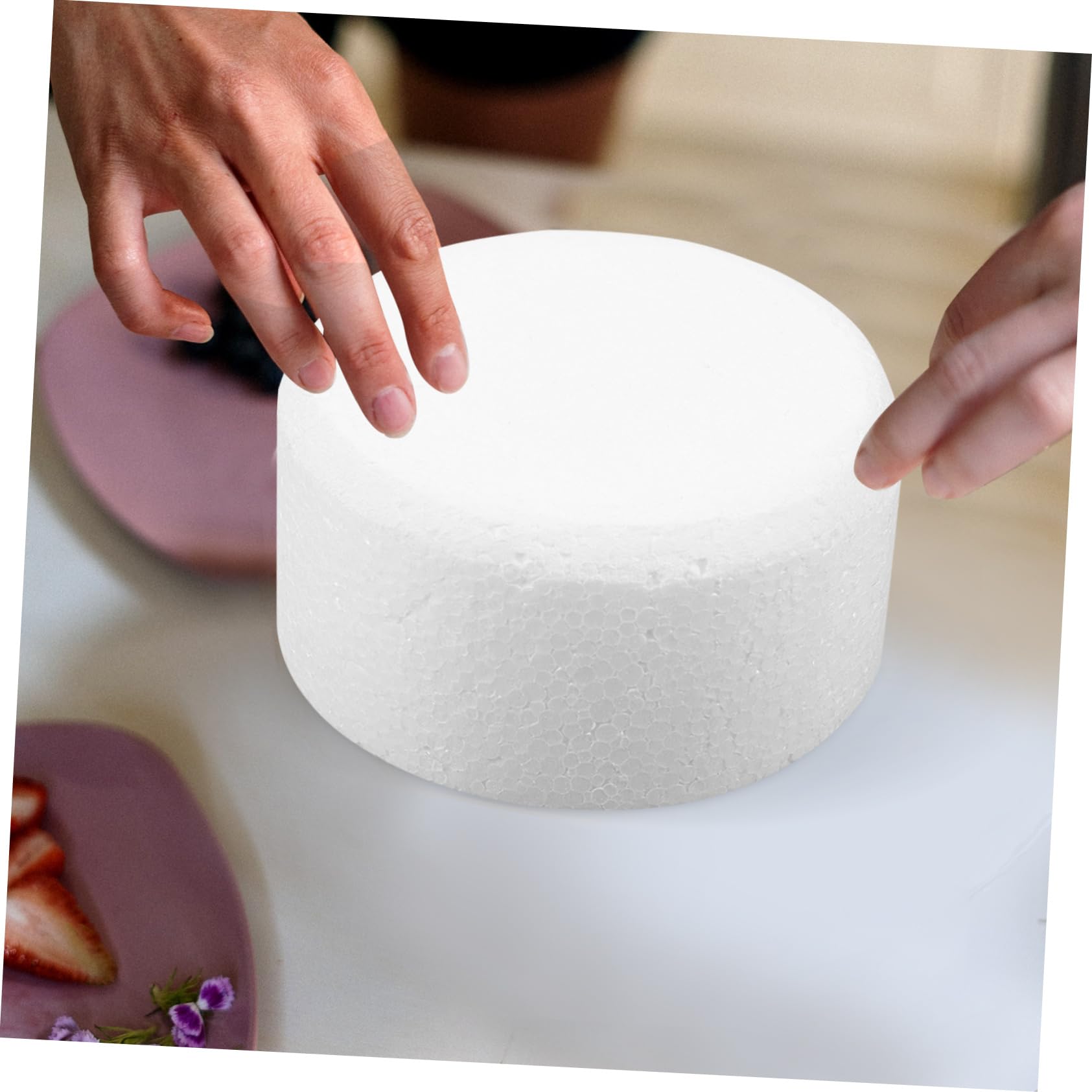 Operitacx 20 Pièces Gâteau Poly-Dragon Pieces Cake Fete décorer Faux gâteau Outil de Pratique de la Cuisson gâteau factice mousses Rond Moule a Gateau gâteau Fondant Accessoires Modèle