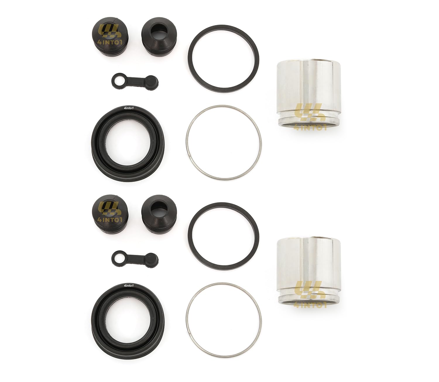 Set of 2 - Front Brake Caliper Rebuild Kit - Fits Honda CB900C CBX GL1000 Gold Wing Seals Piston Bleeder Cap